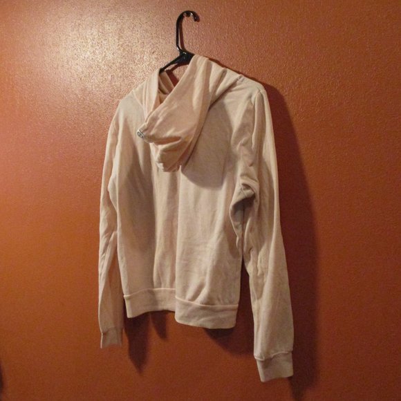 PINK Victoria Secret Woman Medium Pink White Graphic Warm Pullover Hoodie - Picture 7 of 8